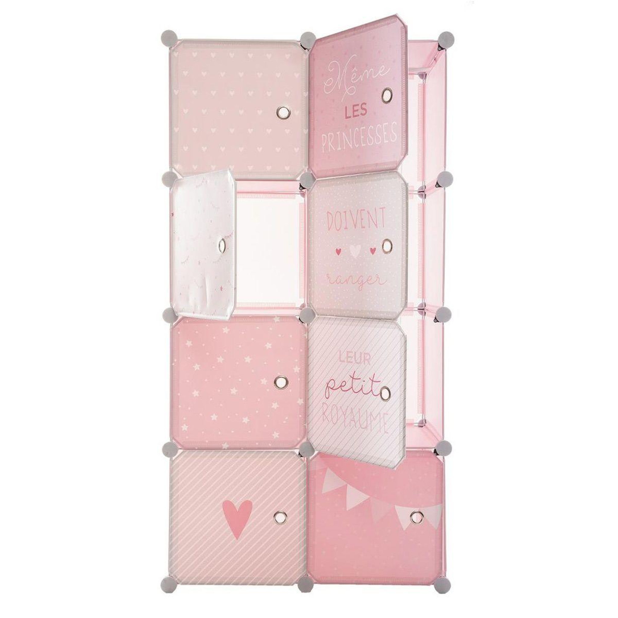 Voir la diapositive 4 : Atmosphera Kids Armoire penderie enfants  univers  124cm rose