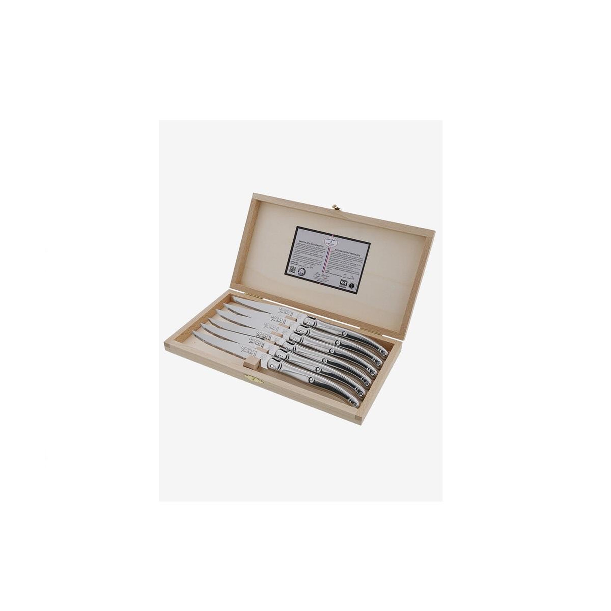 Voir la diapositive 2 : Jean dubost Coffret de 6 couteaux à steak - L0060014L06344