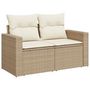 Voir la diapositive 4 : VIDAXL Salon de jardin avec coussins 6 pcs beige resine tressee