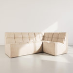 LISA DESIGN Alya - canapé modulable d'angle réversible 4 places en simili. Coloris disponibles : Noir, Orange, Beige, Marron