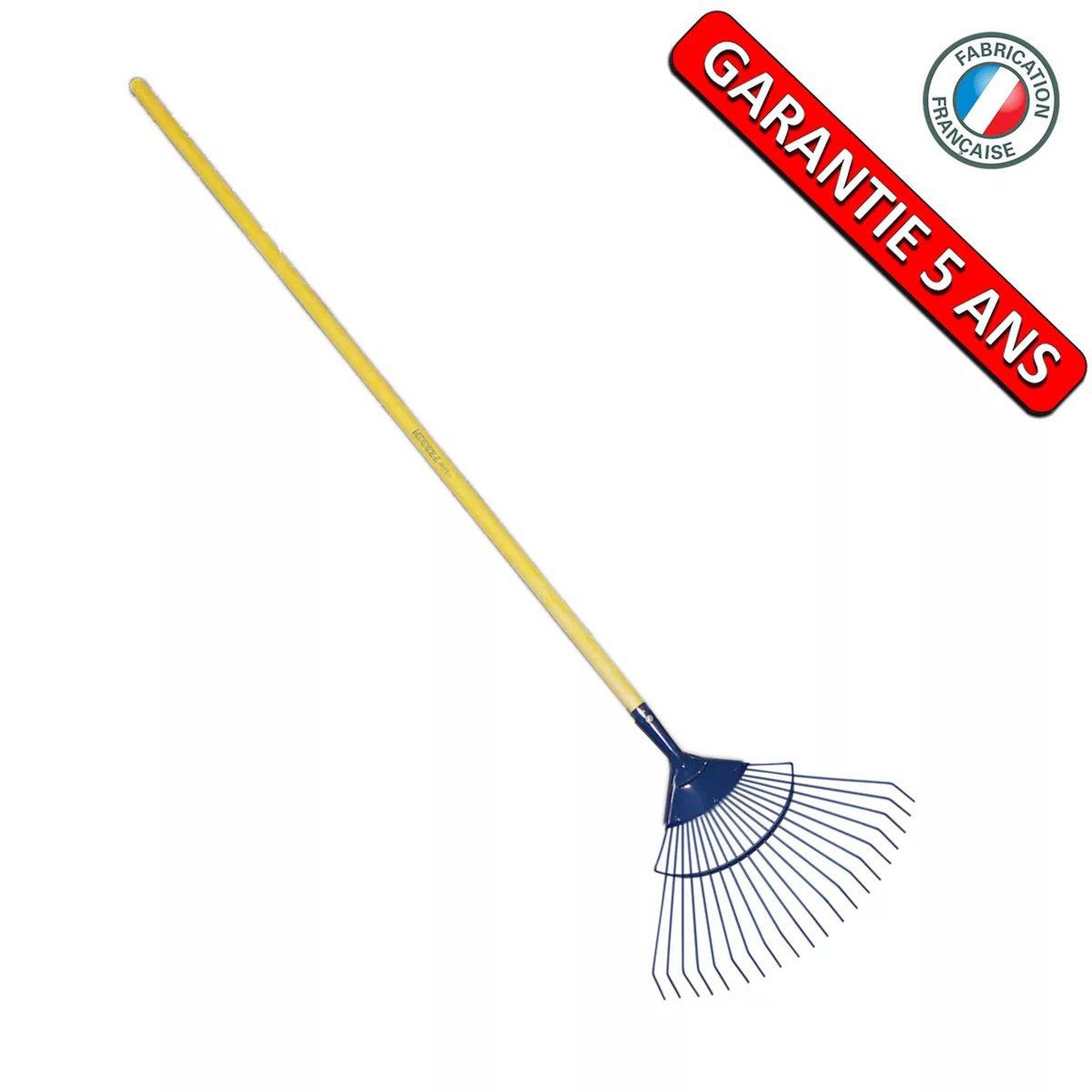 OUTILS PERRIN Balai à gazon professionnel 20 dents rondes - manche fibre 1,50 m