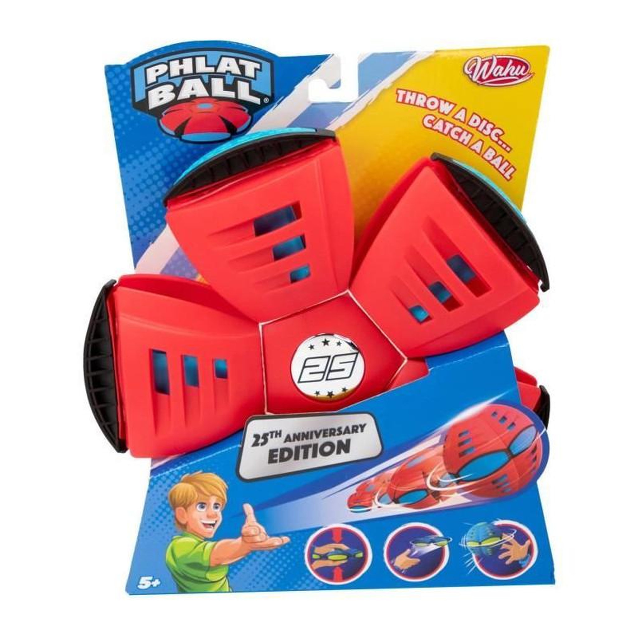 Voir la diapositive 3 : GOLIATH Phlat Ball Junior - Wahu - Classic Red - Disque qui se transforme en balle - Mixte - 5 ans et plus