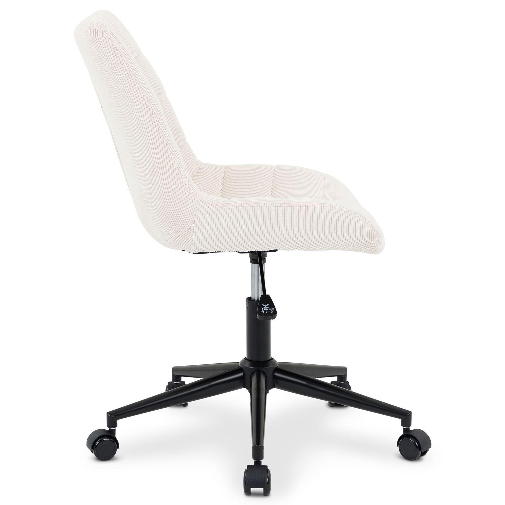 Voir la diapositive 3 : IDIMEX Chaise de bureau vasilo en velours côtelé