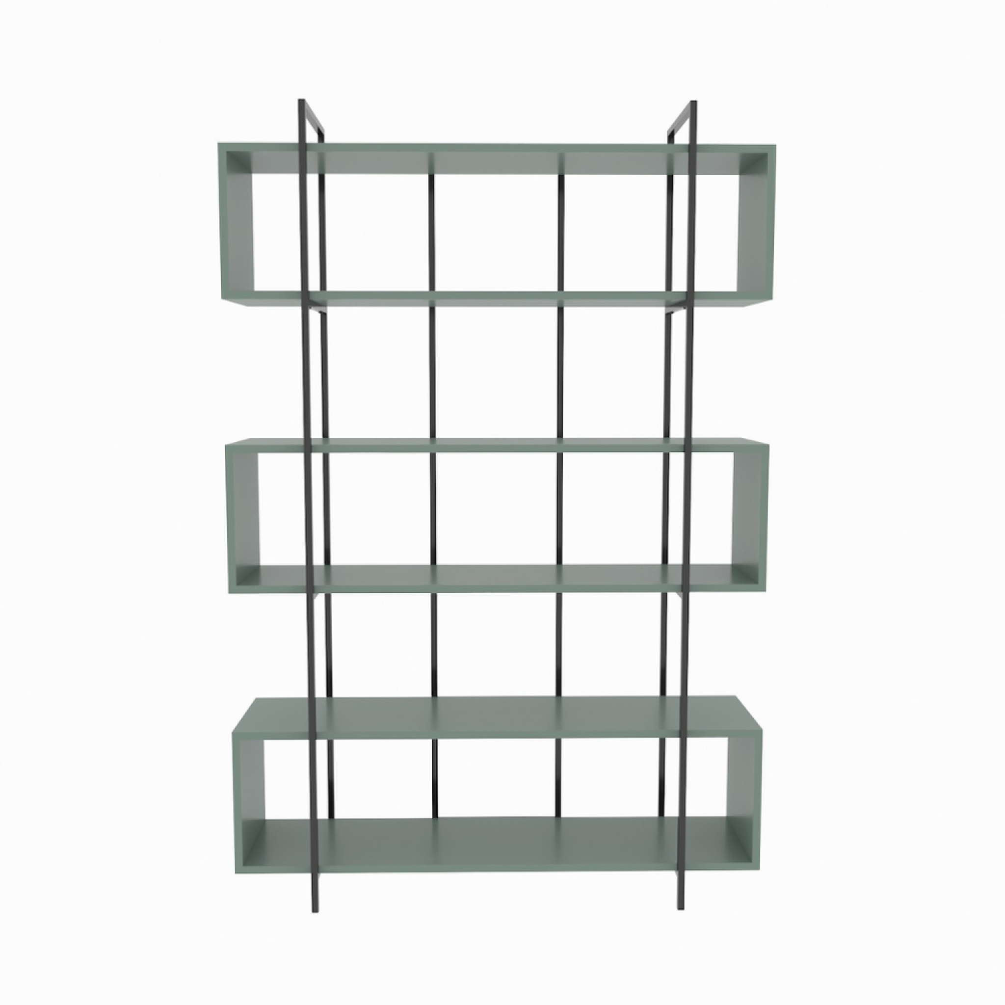 CONCEPT USINE Bibliothèque contemporaine vert 180cm LULI