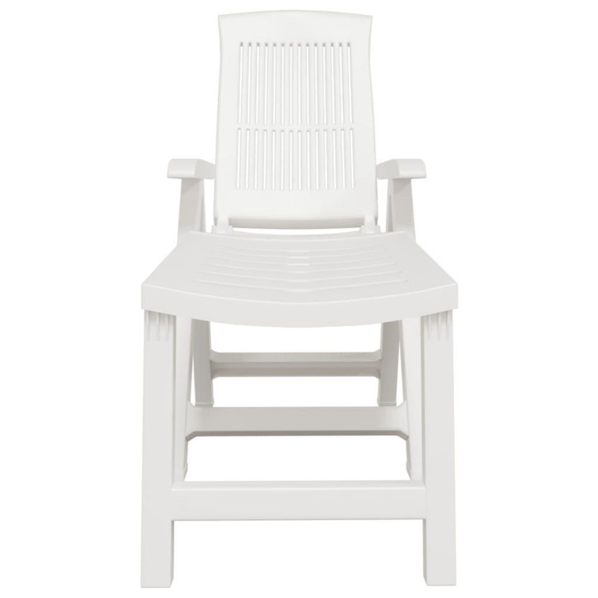 VIDAXL Chaise longue blanc plastique