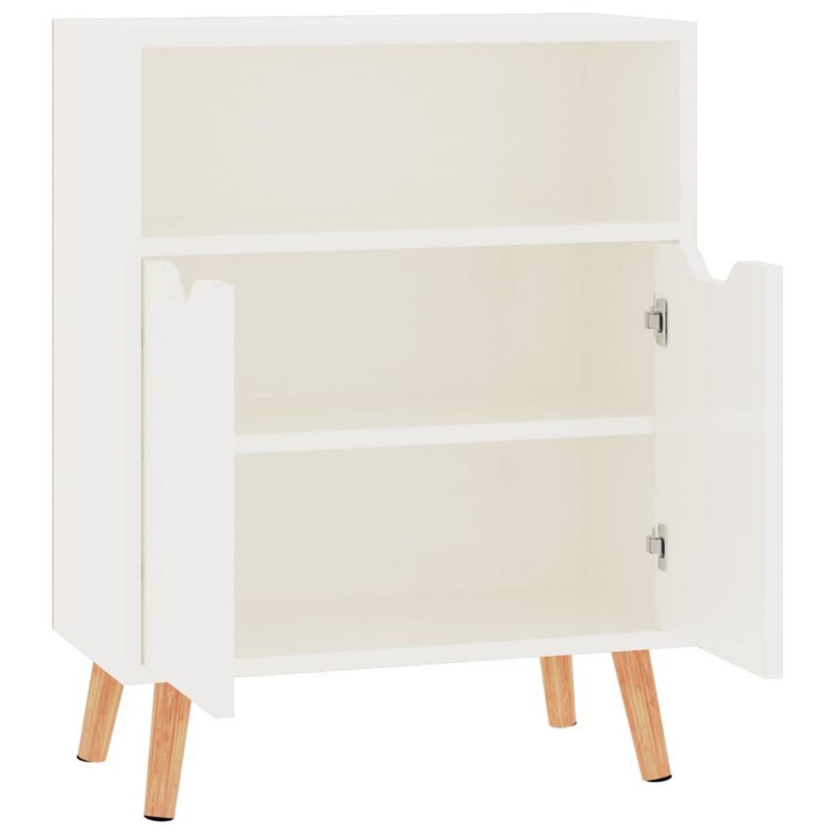 VIDAXL Buffet blanc brillant 60x30x72 cm bois d'ingenierie