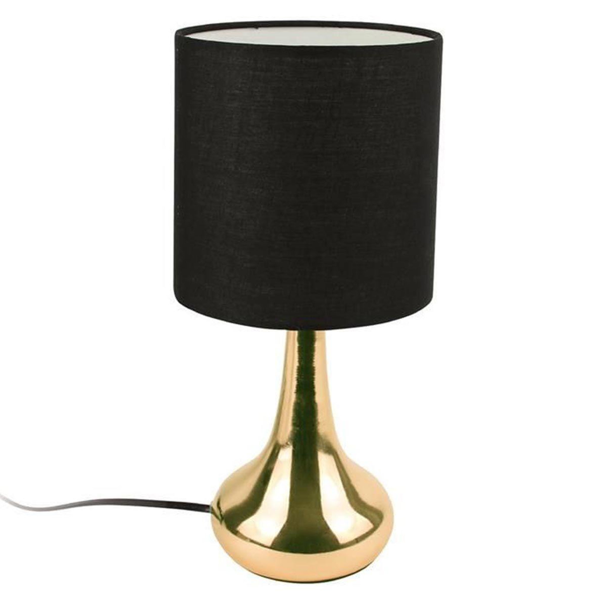 The Home Deco Factory Lampe à poser design  touch  32cm noir & or