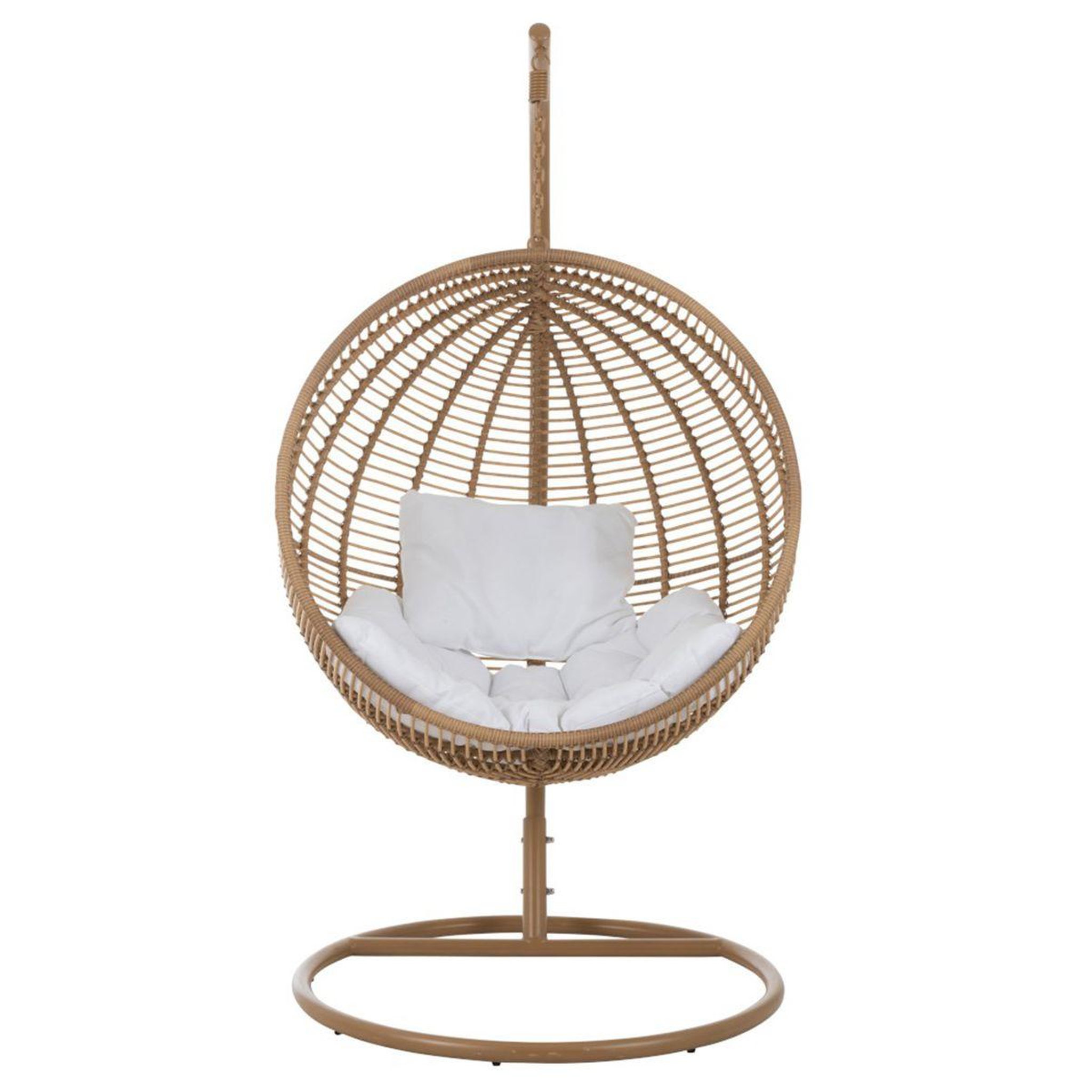 Voir la diapositive 2 : J-LINE Fauteuil suspendu rond  aciera  193cm naturel