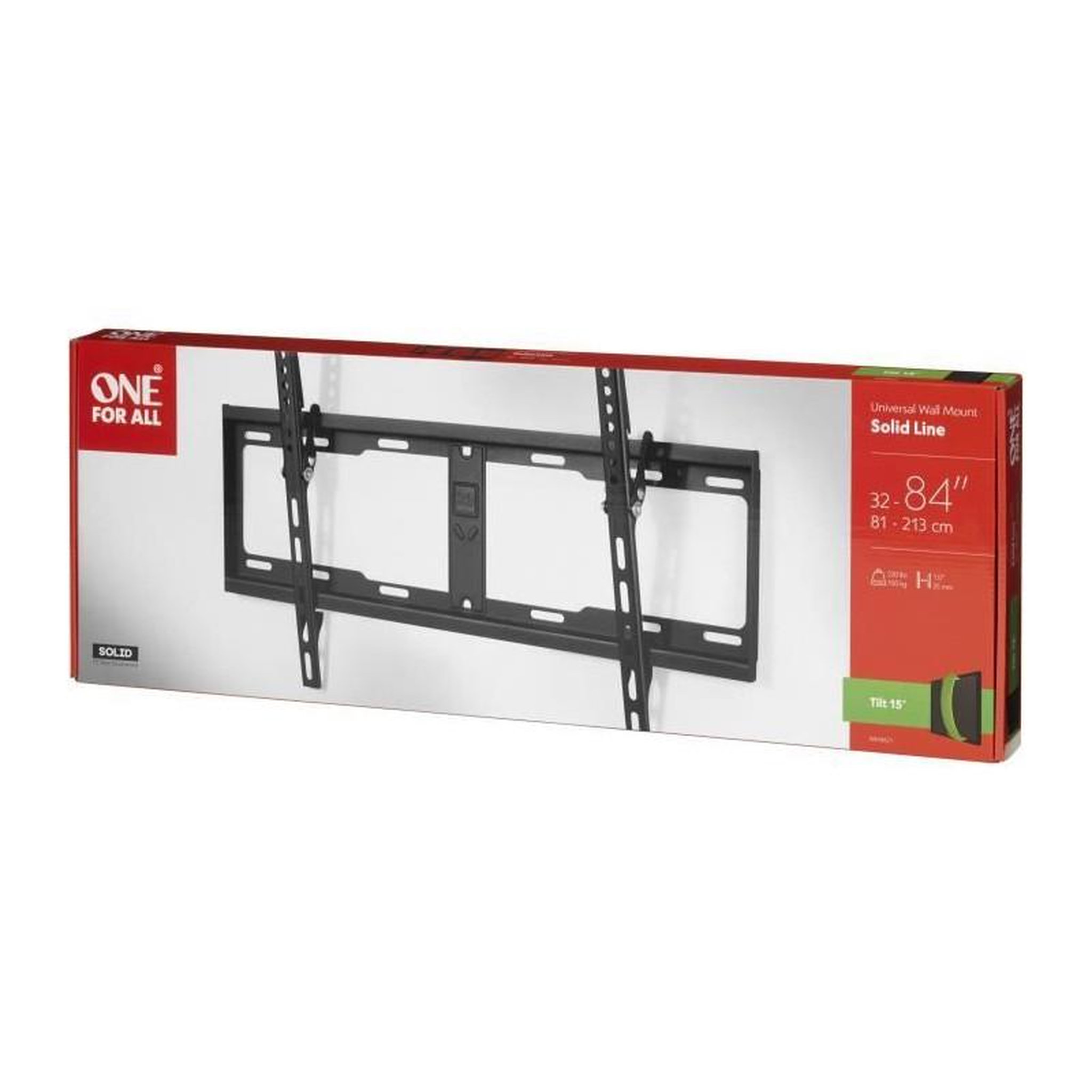 Voir la diapositive 4 : ONEFORALL1 ONE FOR ALL WM4621 Support mural inclinable pour ecran de 81 a 213 cm 32 a 84