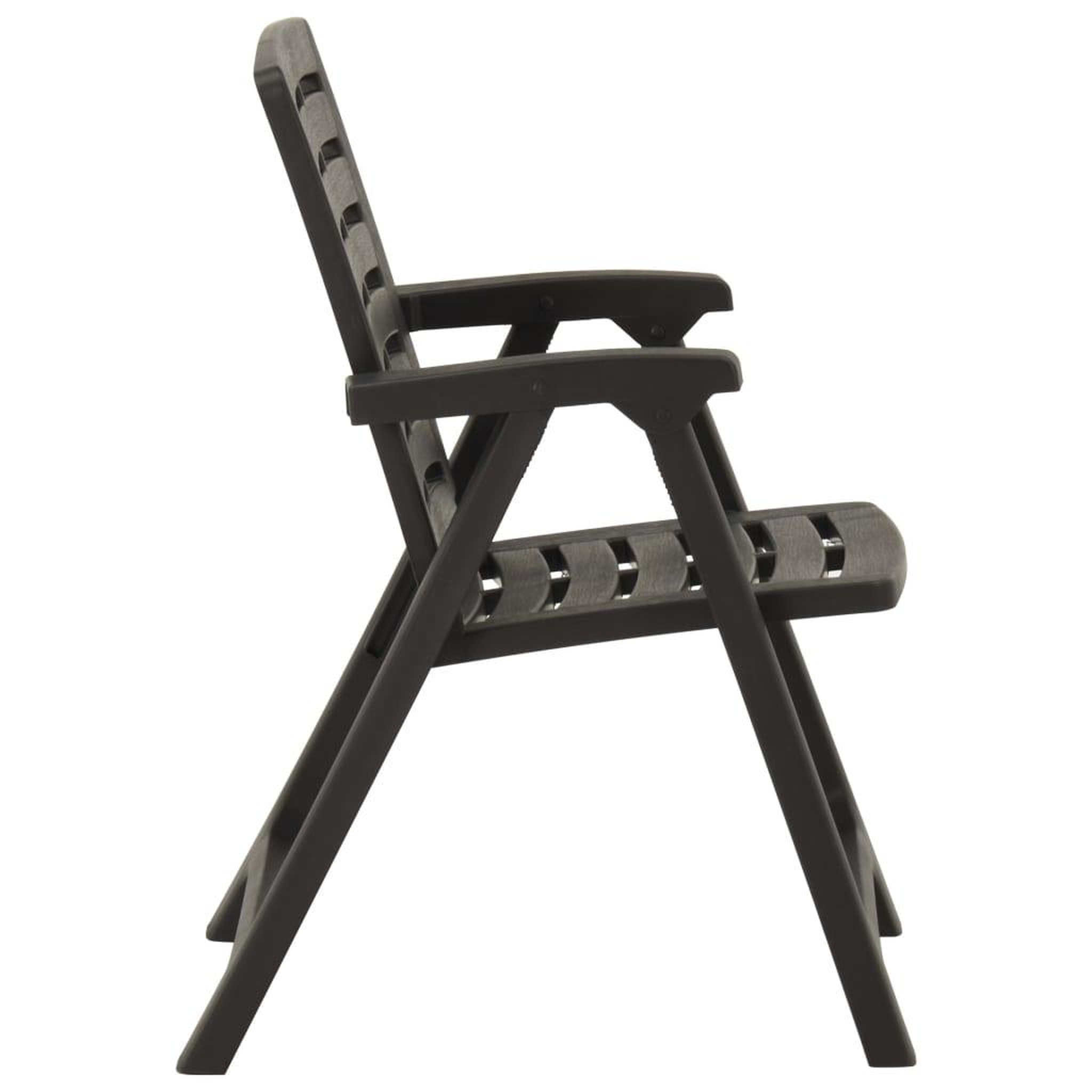 Voir la diapositive 4 : VIDAXL Chaises de jardin lot de 2 Plastique Anthracite