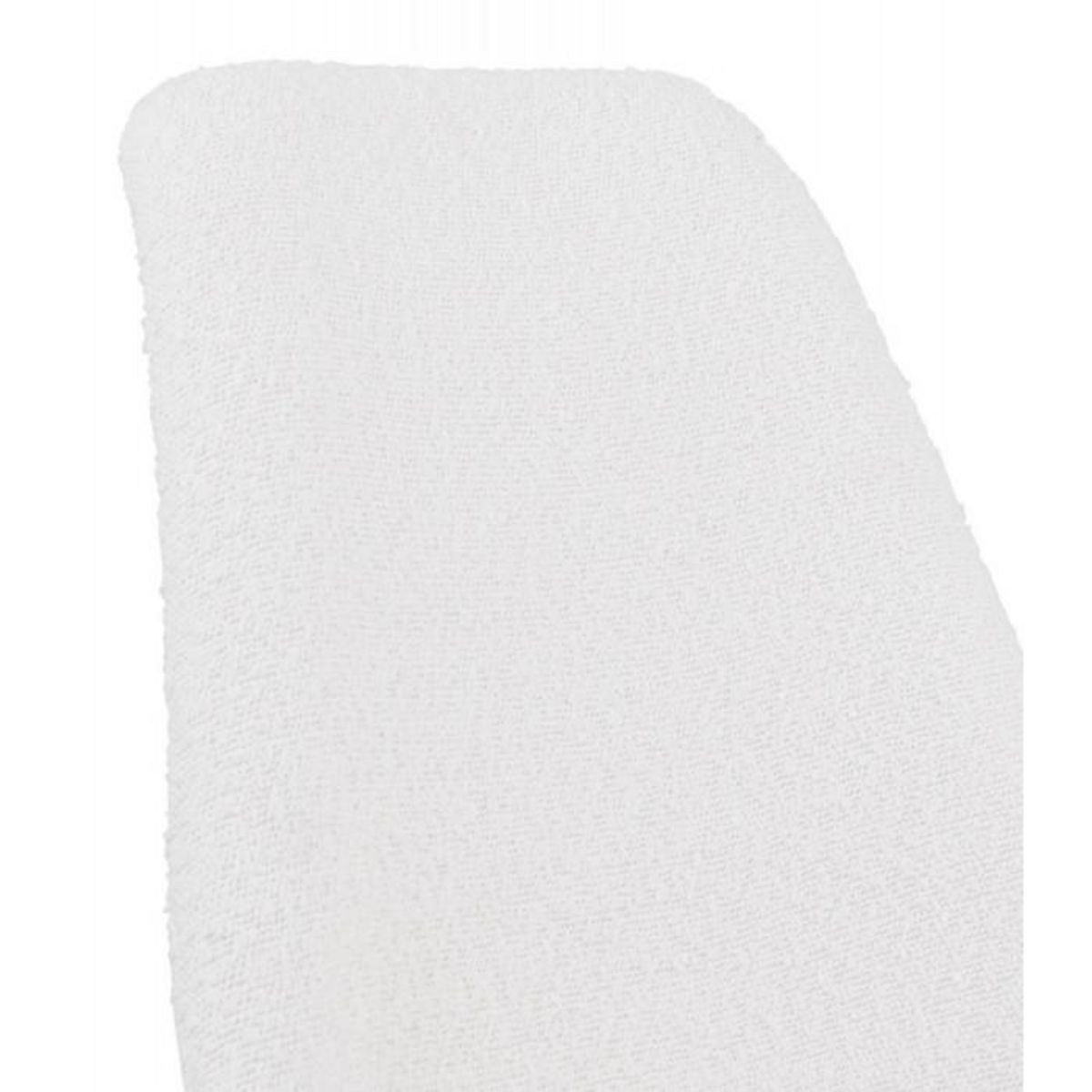 Paris Prix Chaise Design en Tissu Bouclé  Lottie  82cm Blanc & Noir