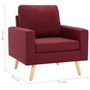 Voir la diapositive 6 : VIDAXL Fauteuil Rouge bordeaux Tissu