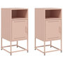 Voir la diapositive 2 : VIDAXL Tables de chevet 2 pcs rose 36x39x78 cm acier