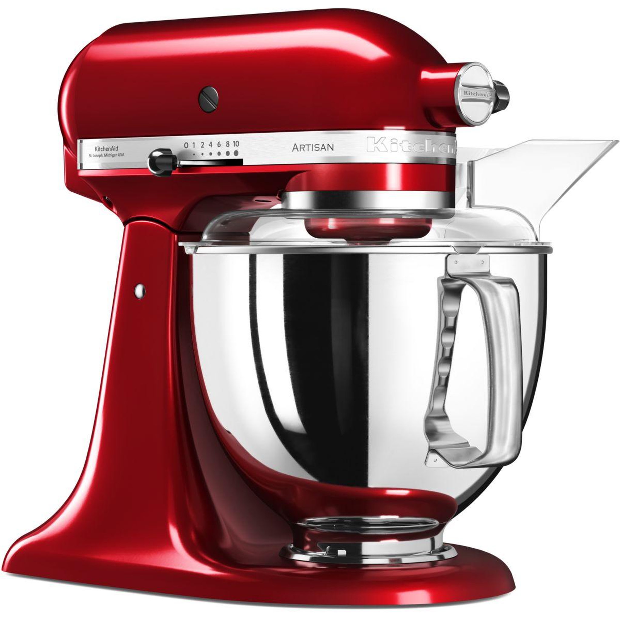 Voir la diapositive 3 : KitchenAid Robot pâtissier 5ksm175pseca pomme d'amour, 4,8 l, bol avec poignée + bol 3 l, batteur souple et couvercle