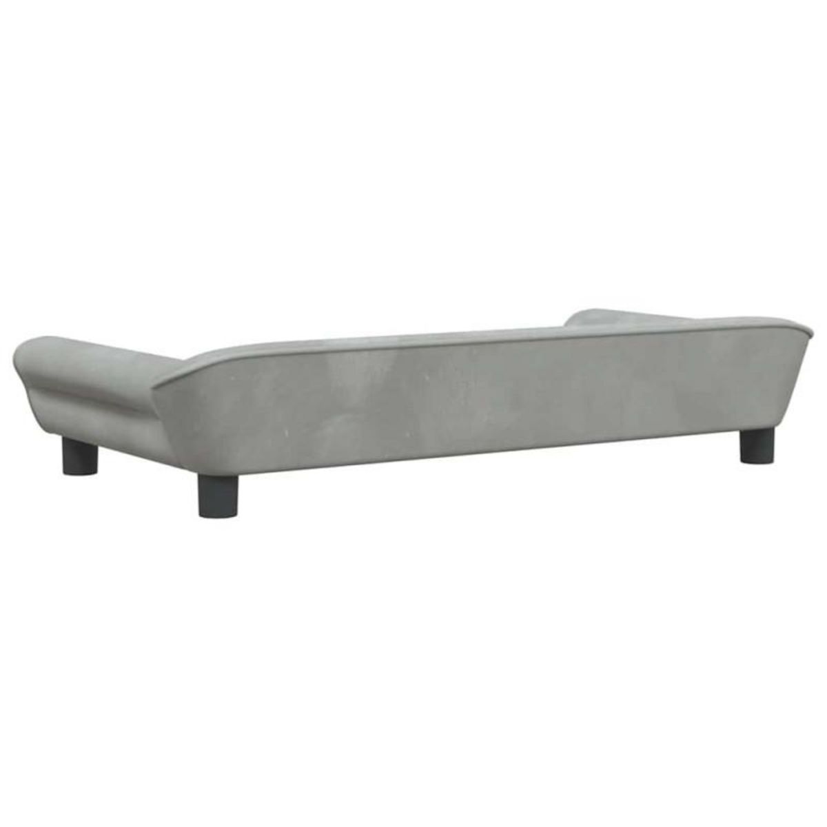 VIDAXL Lit pour chien gris clair 100x50x21 cm velours