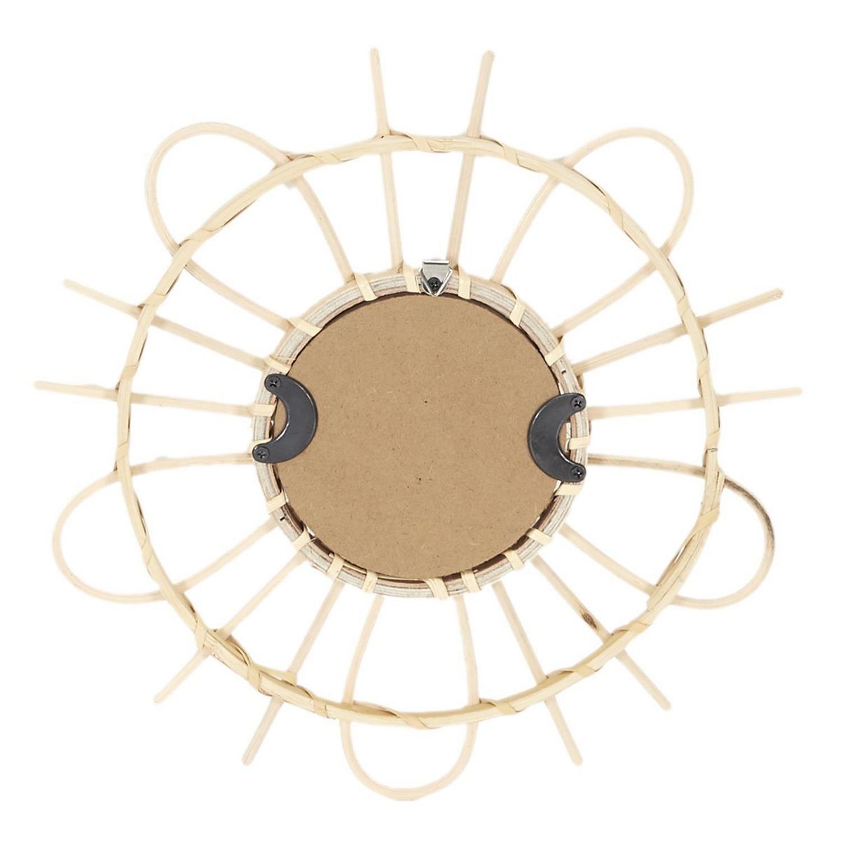 The Home Deco Factory Lot de 3 miroirs en rotin -  Diam 28 cm