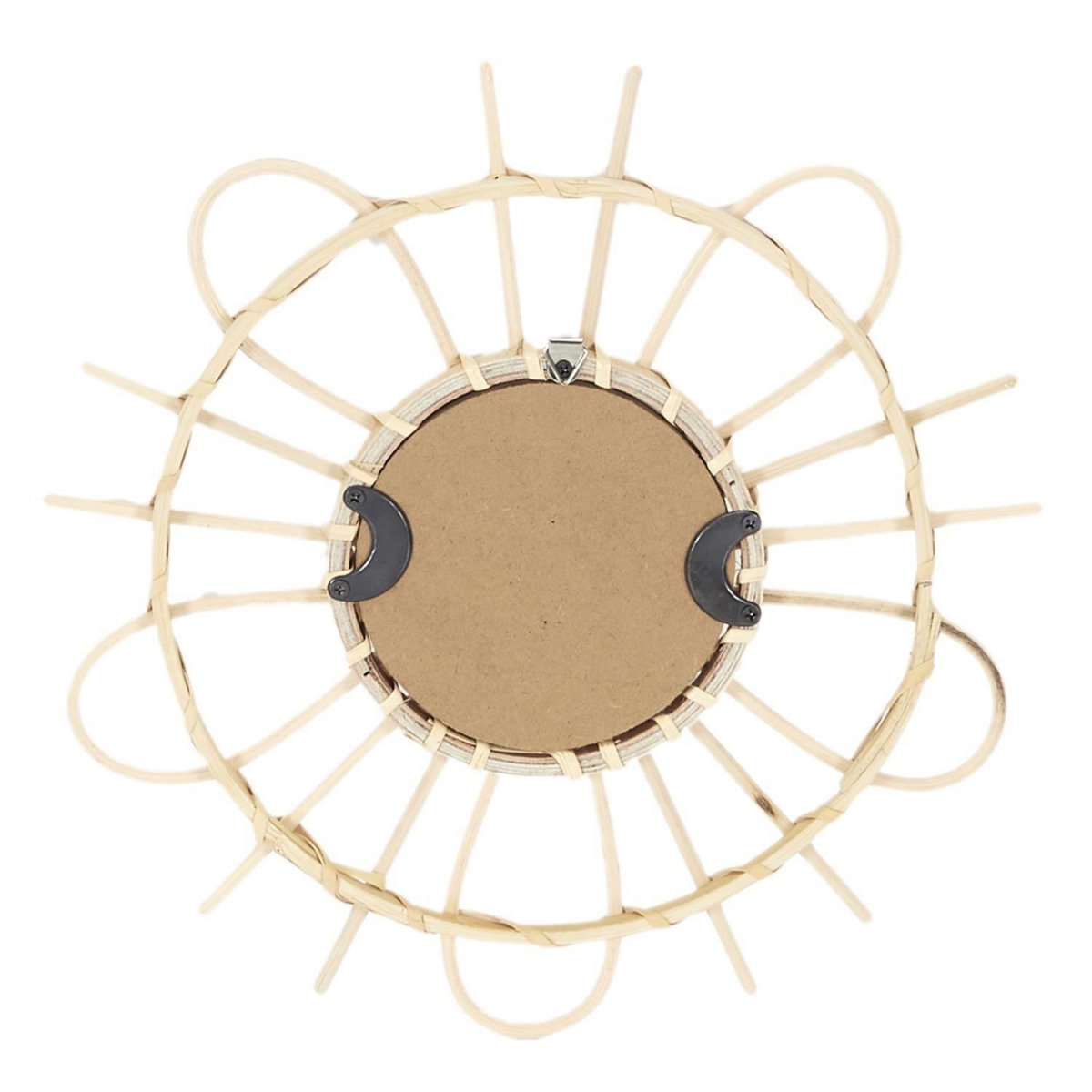 The Home Deco Factory Lot de 3 miroirs en rotin -  Diam 28 cm