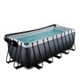Voir la diapositive 4 : EXIT TOYS Piscine tubulaire Black Leather rectangulaire 5,40 x 2,50 x 1,22 m avec dôme - Exit Toys