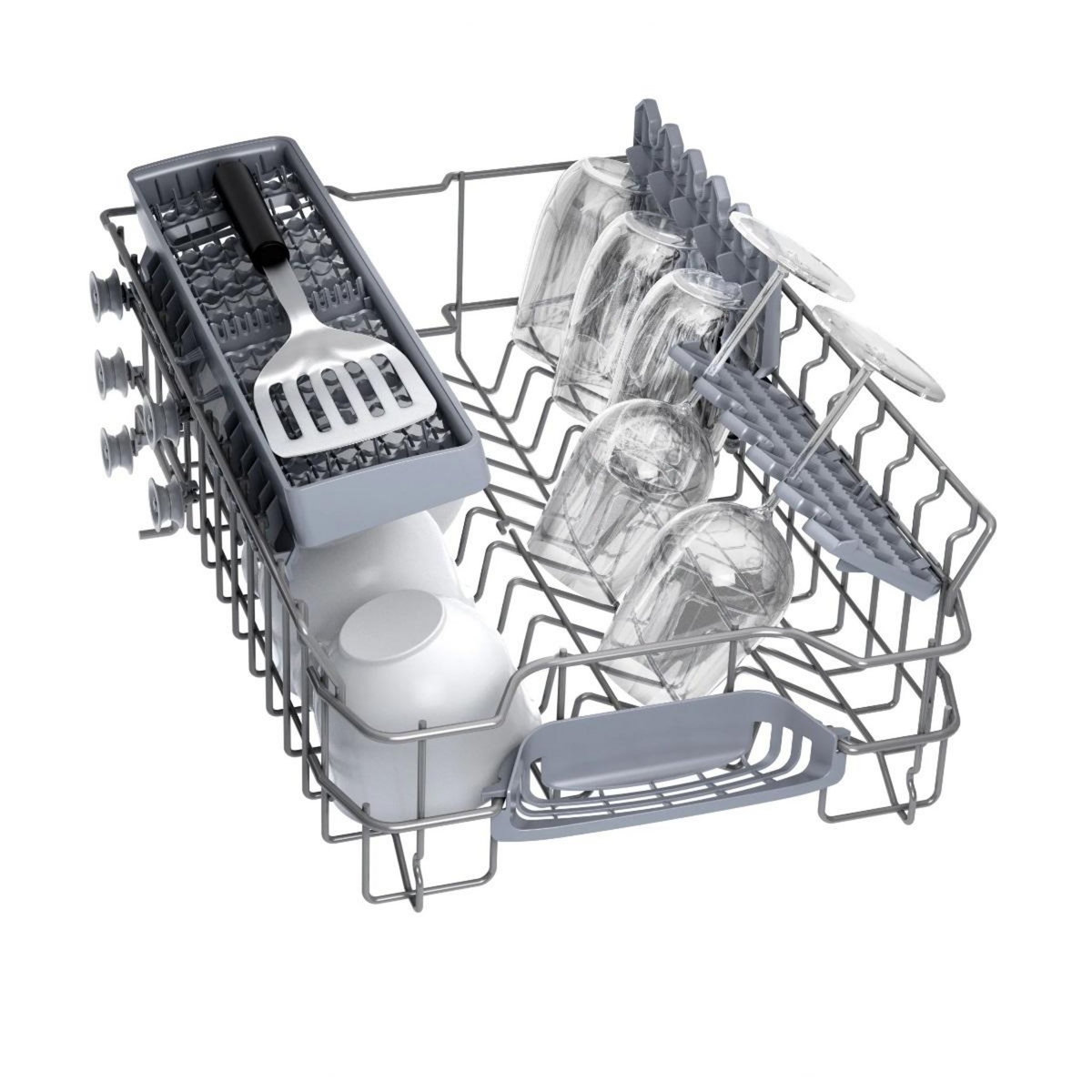 BOSCH Lave-vaisselle 45cm 10 couverts 46db intégrable avec bandeau metallic - SPI2HKS42E