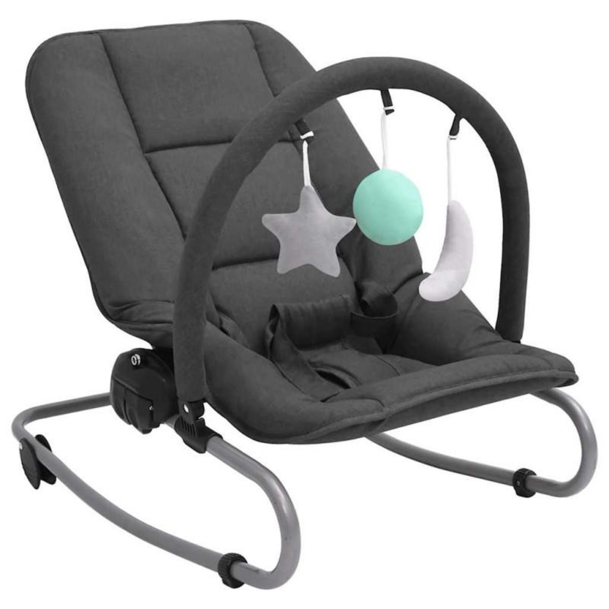 VIDAXL Transat pour bébé Anthracite Acier