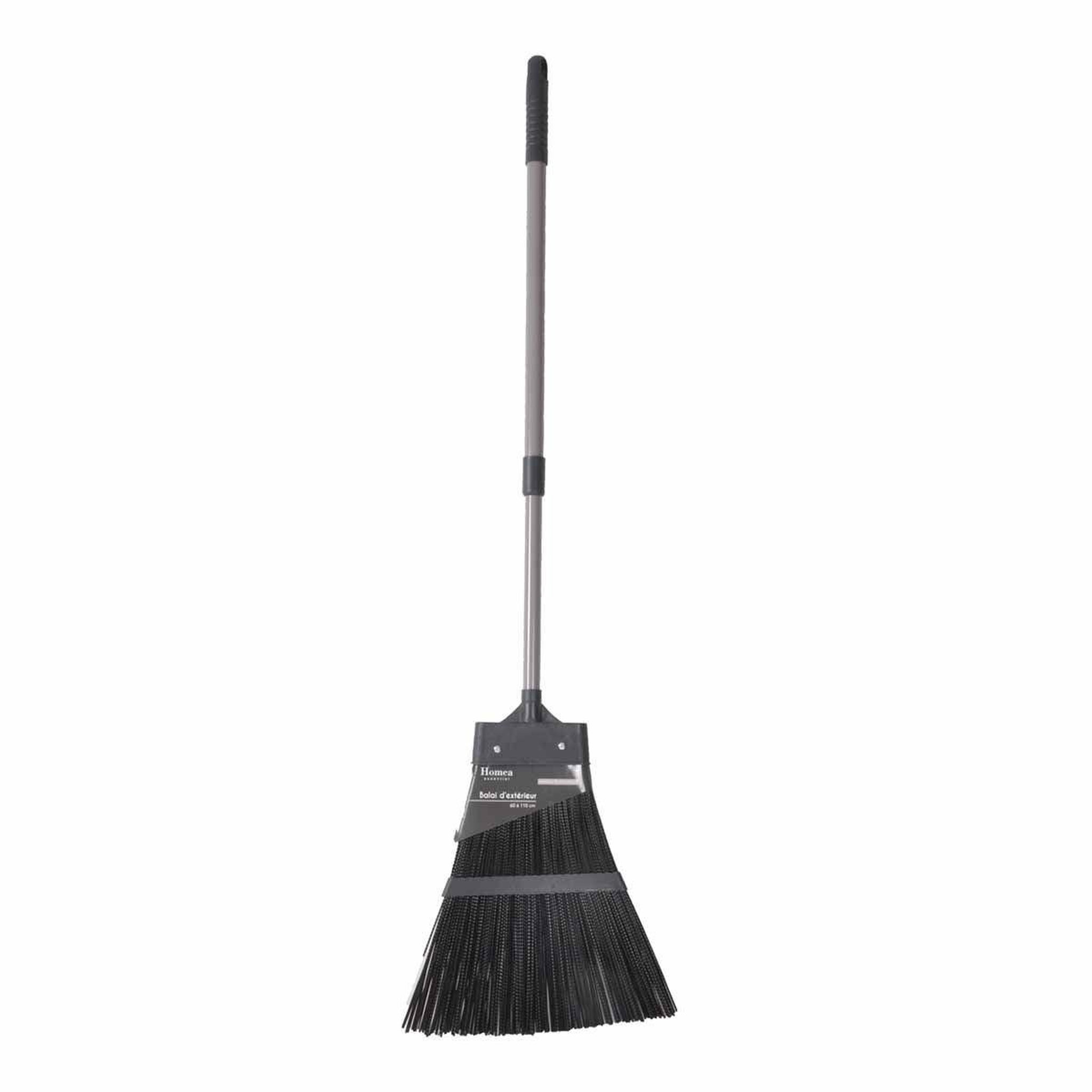 Voir la diapositive 2 : HOMEA Balai extérieur  manche télescopique  110cm taupe
