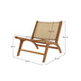 Voir la diapositive 4 : MAISON PAVANE Fauteuil en teck et tressage cannage en rotin-Kilka