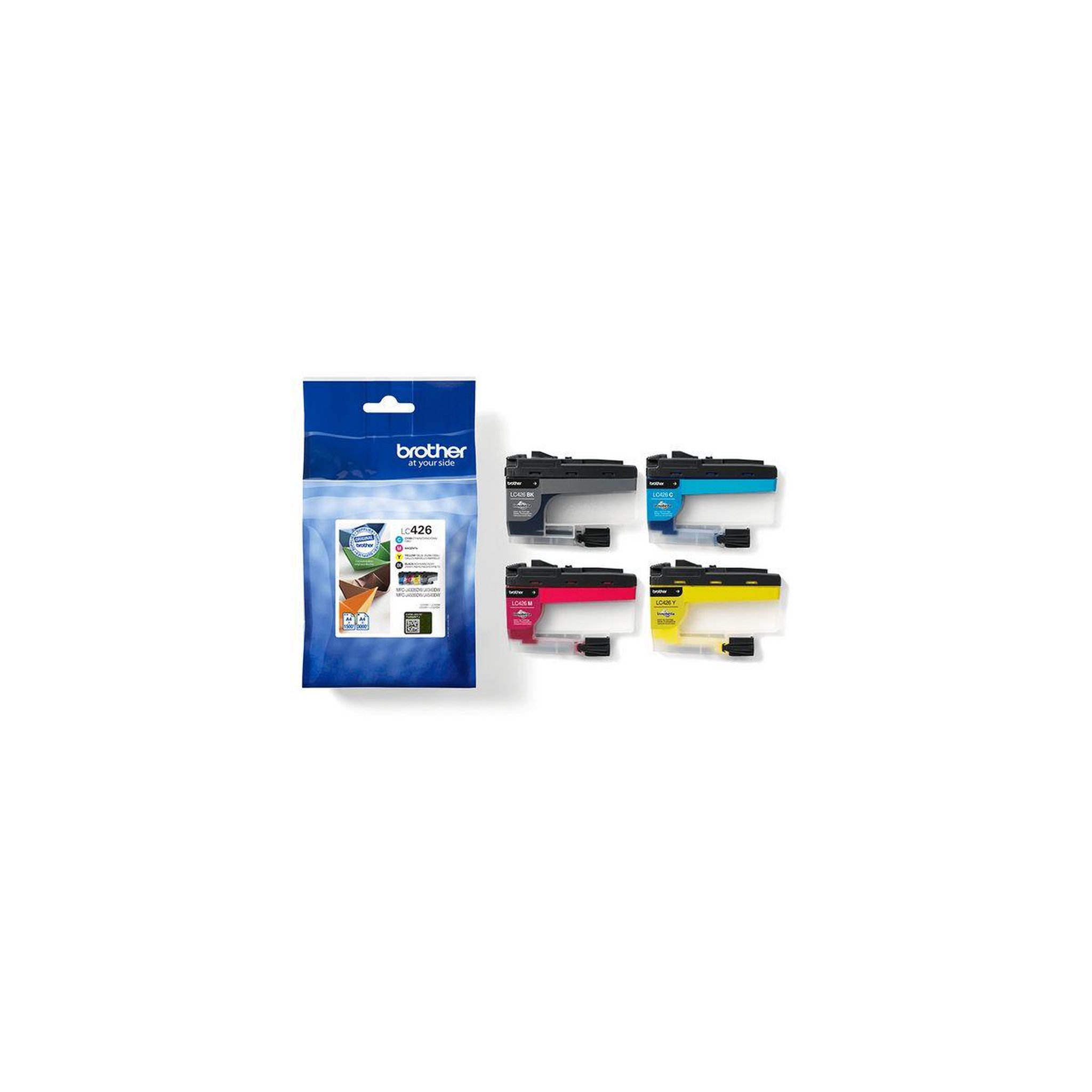 Voir la diapositive 2 : Brother Cartouche d'encre pack multipack 4 originales lc426 (noir + 3 couleurs) - lc426val