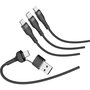 Voir la diapositive 1 : Mobility Lab Câble trio 3 en 2 Lightning micro USB  USBC 1m tres