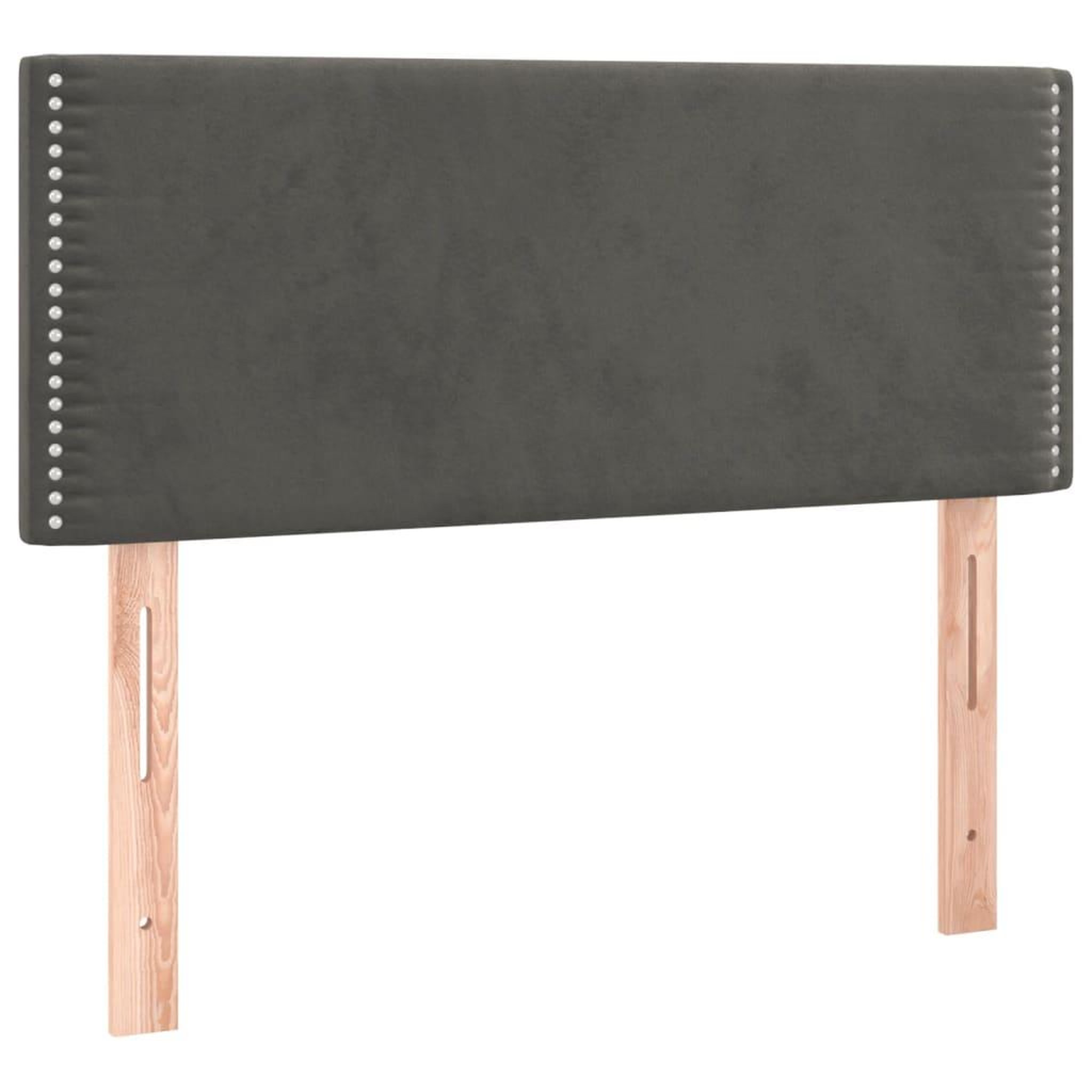 Voir la diapositive 4 : VIDAXL Tete de lit a LED Gris fonce 80x5x78/88 cm Velours