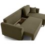 Voir la diapositive 4 : BEST MOBILIER Saphir - canapé d'angle réversible 4 places - convertible avec coffre - en velours côtelé