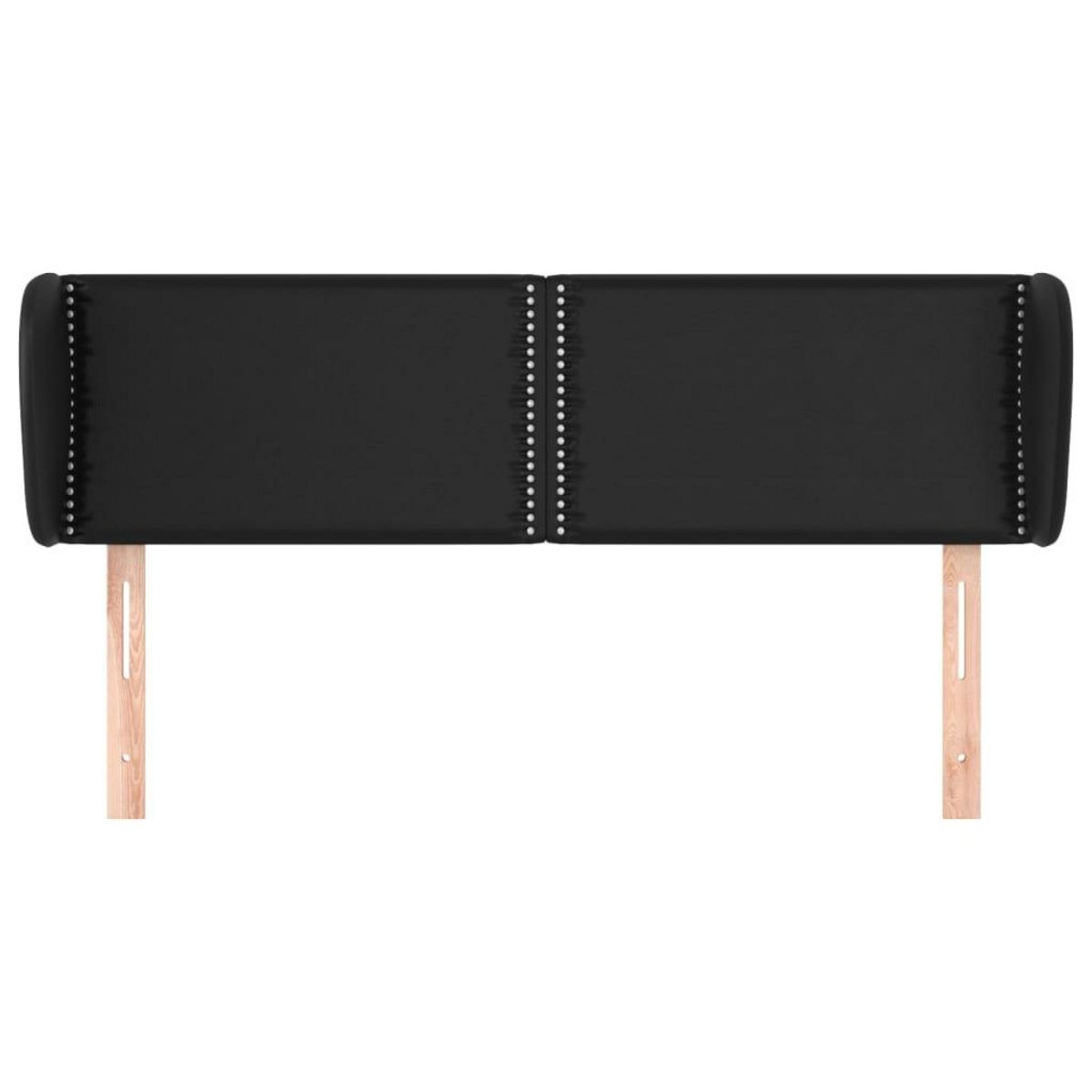 VIDAXL Tete de lit avec oreilles Noir 147x23x78/88 cm Similicuir