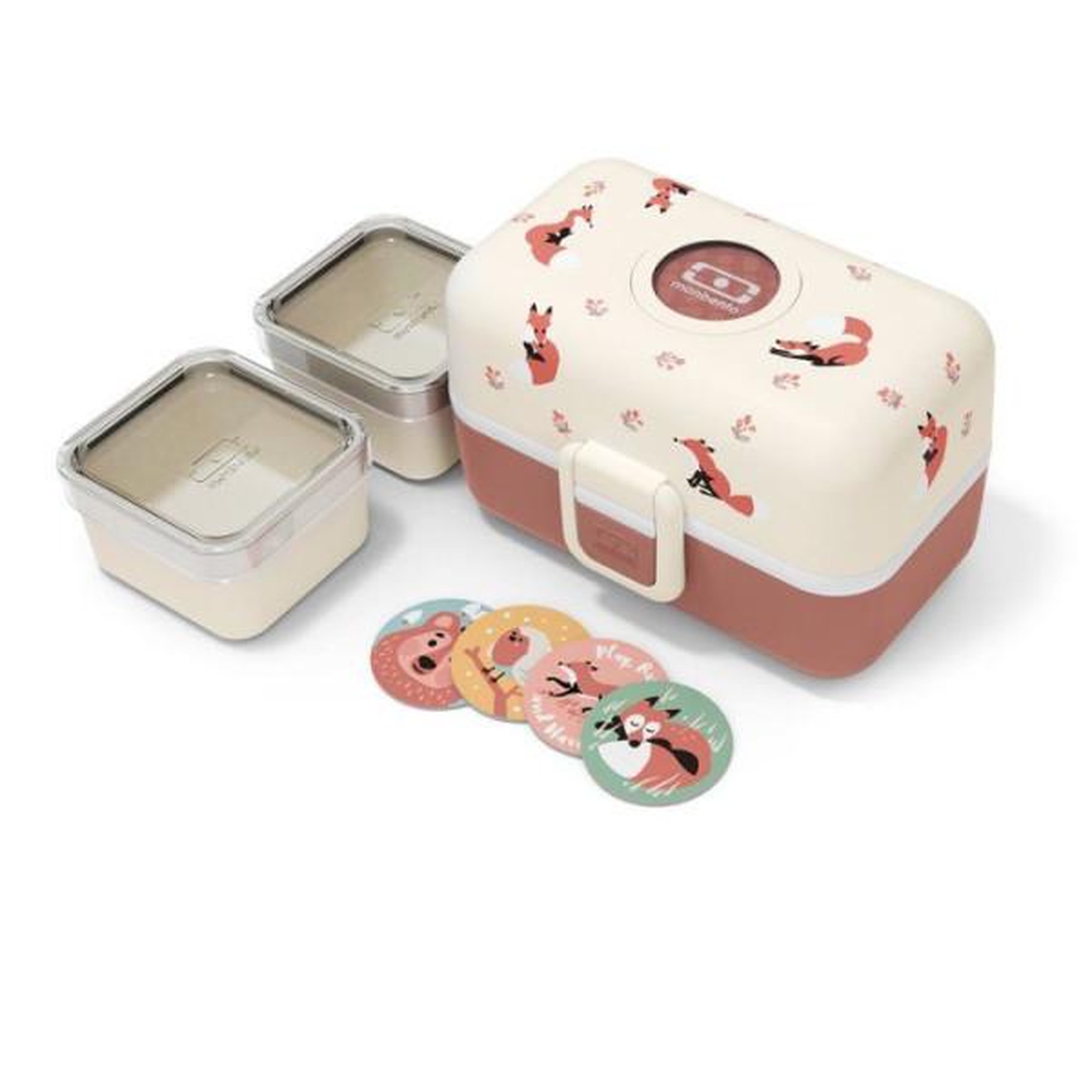 monbento Lunch Box Enfant - MONBENTO - 3 Compartiments - Sans BPA - MB Tresor Fox
