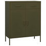 Voir la diapositive 1 : VIDAXL Armoire de rangement Vert olive 80x35x101,5 cm Acier