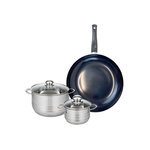 ELO Ensemble de 1 Poêle de cuisson 32 cm et 2 faitouts 14 et 20 cm Elo Prima Brillant