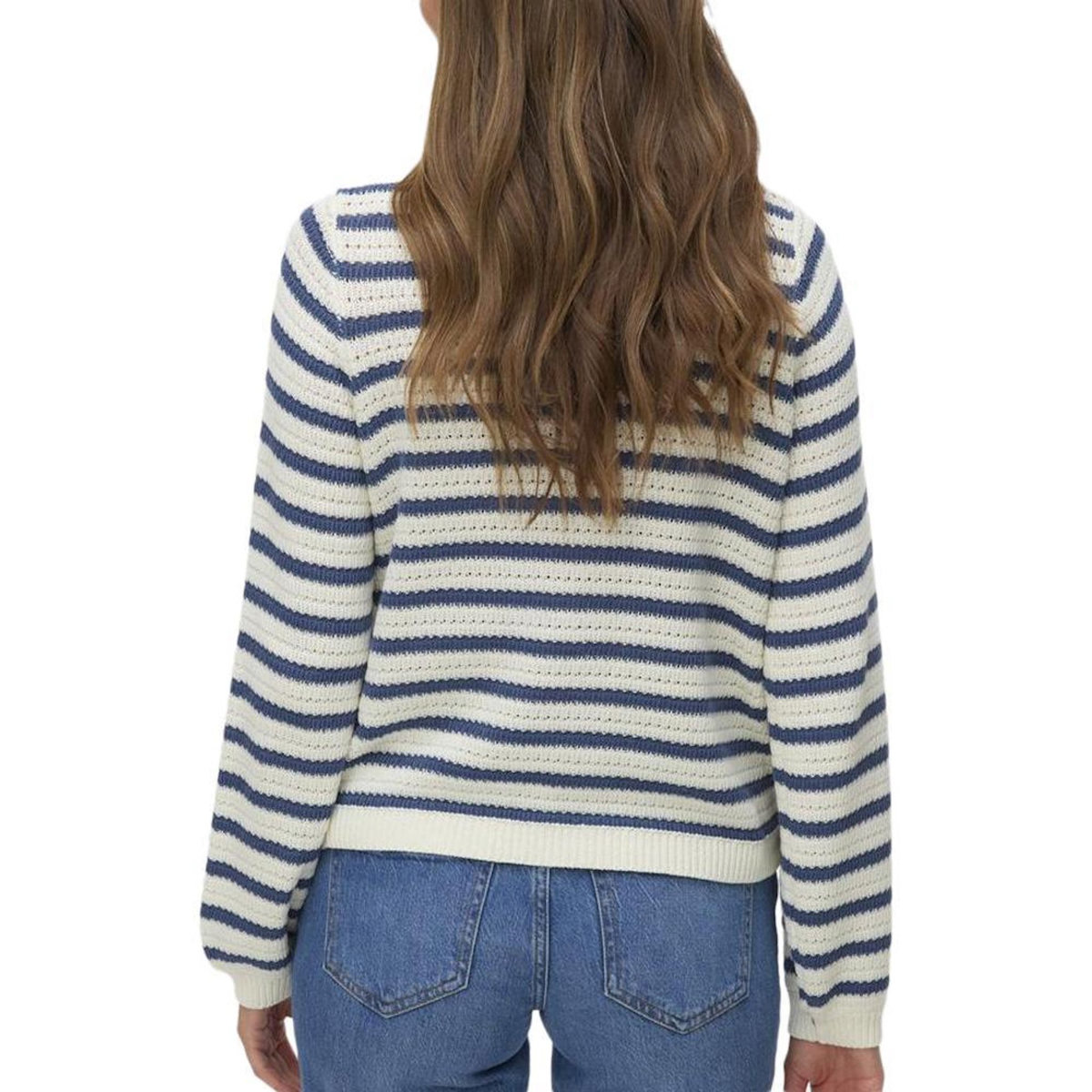 Vero Moda Gilet Beige/Marine Femme Vero Moda Geous