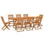 Voir la diapositive 2 : VIDAXL Ensemble a manger de jardin 9 pcs 220x90x75 cm bois d'acacia