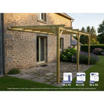 JARDIDECO Pergola adossée en bois massif Orléans 510 x 420 cm- Maderland