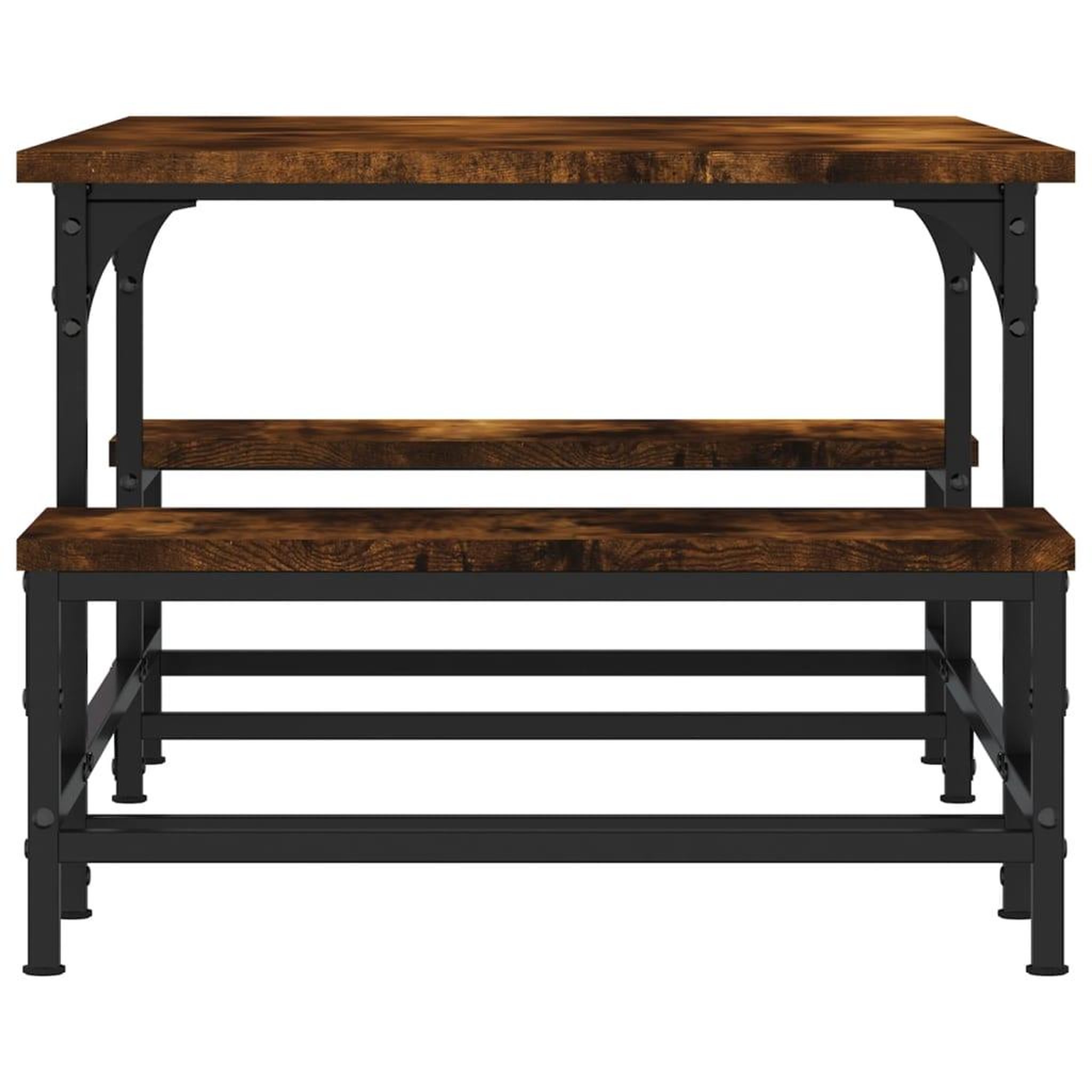 Voir la diapositive 5 : VIDAXL Table basse chene fume 100x50,5x40 cm bois d'ingenierie