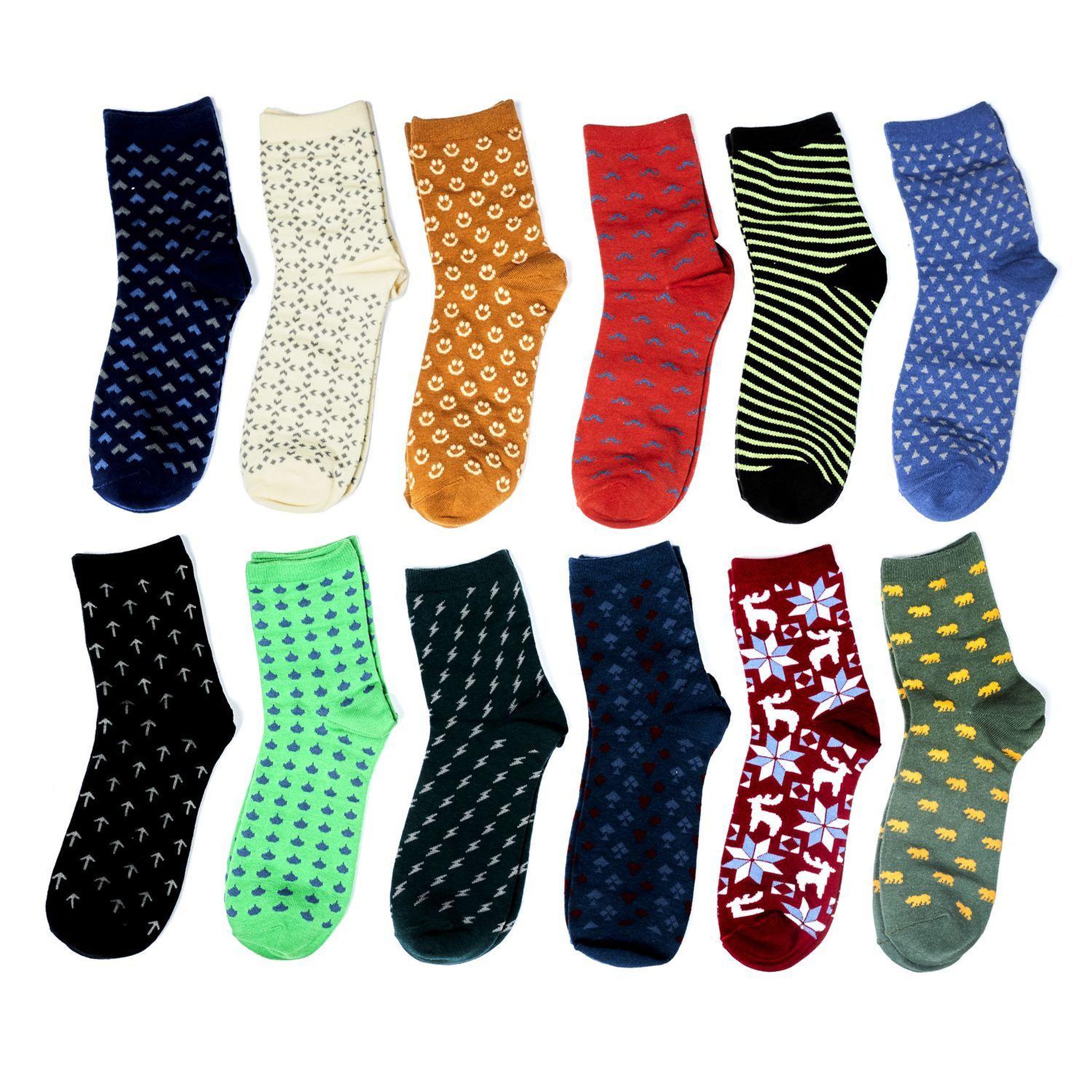 Voir la diapositive 3 : The Home Deco Factory Calendrier de l'avent 12 paires de chaussettes homme