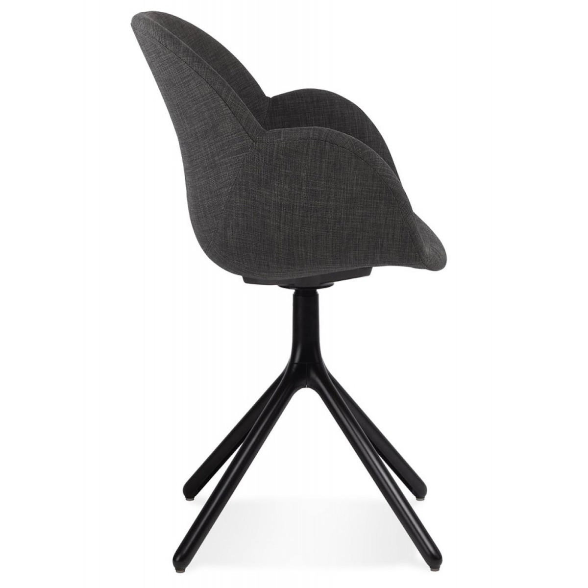 Paris Prix Chaise Design en Tissu  Maryellen  85cm Gris Foncé