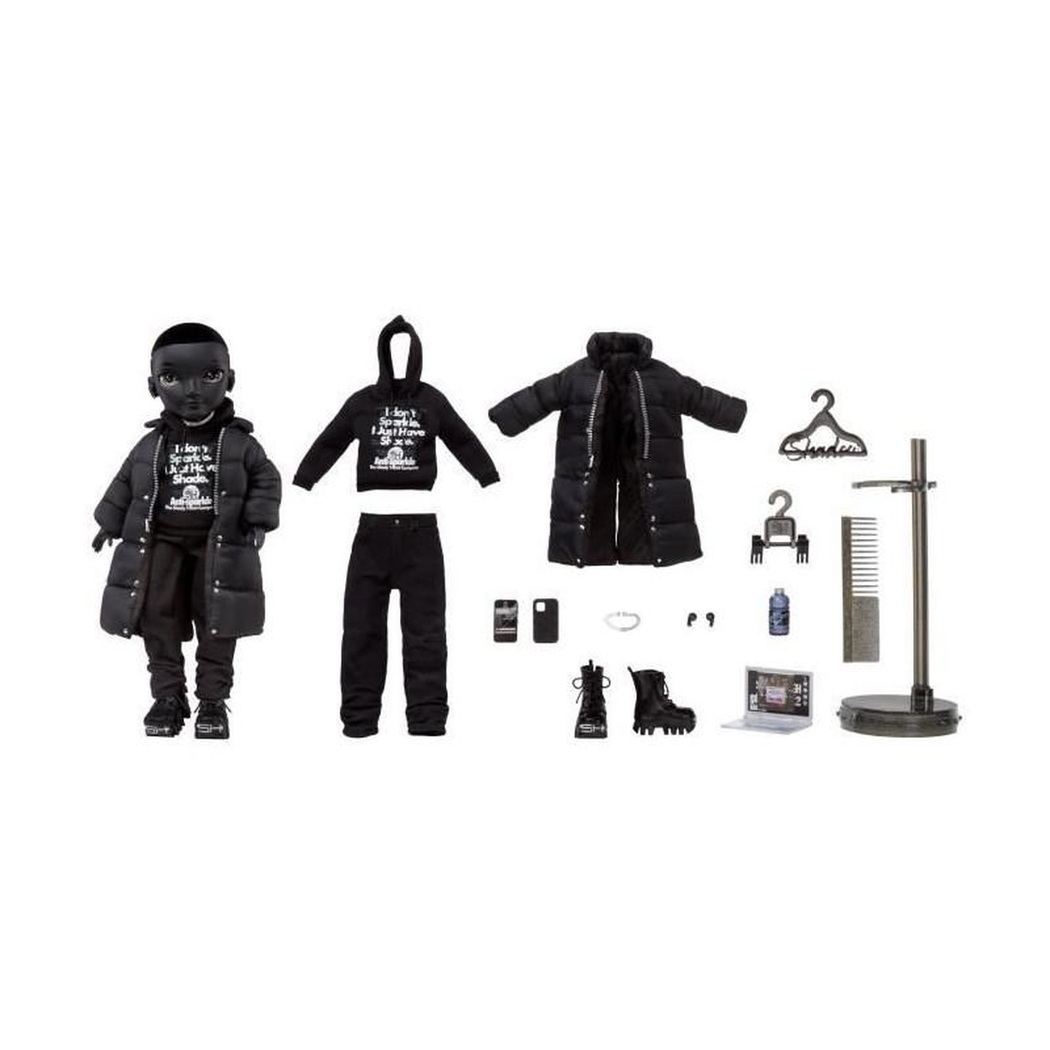 Voir la diapositive 5 : Rainbow Rainbow High - Shadow High Fashion Doll - Rexx Mcqueen (Noir) Série 2