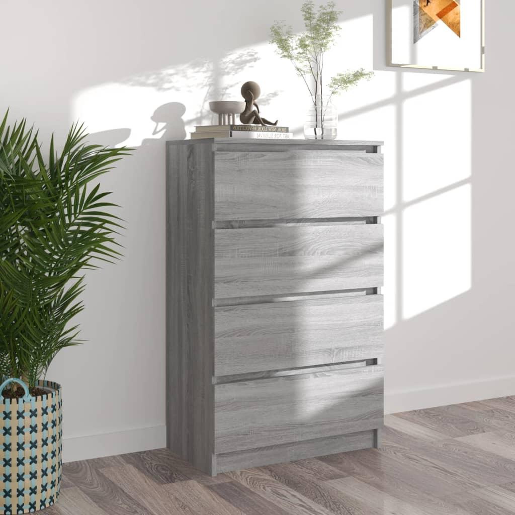 Voir la diapositive 1 : VIDAXL Buffet Sonoma gris 60x35x98,5 cm Bois d'ingenierie