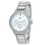 SC CRYSTAL Montre Angelina élégante ornée de Cristaux scintillants et d'un véritable diamant noir par SC Crystal