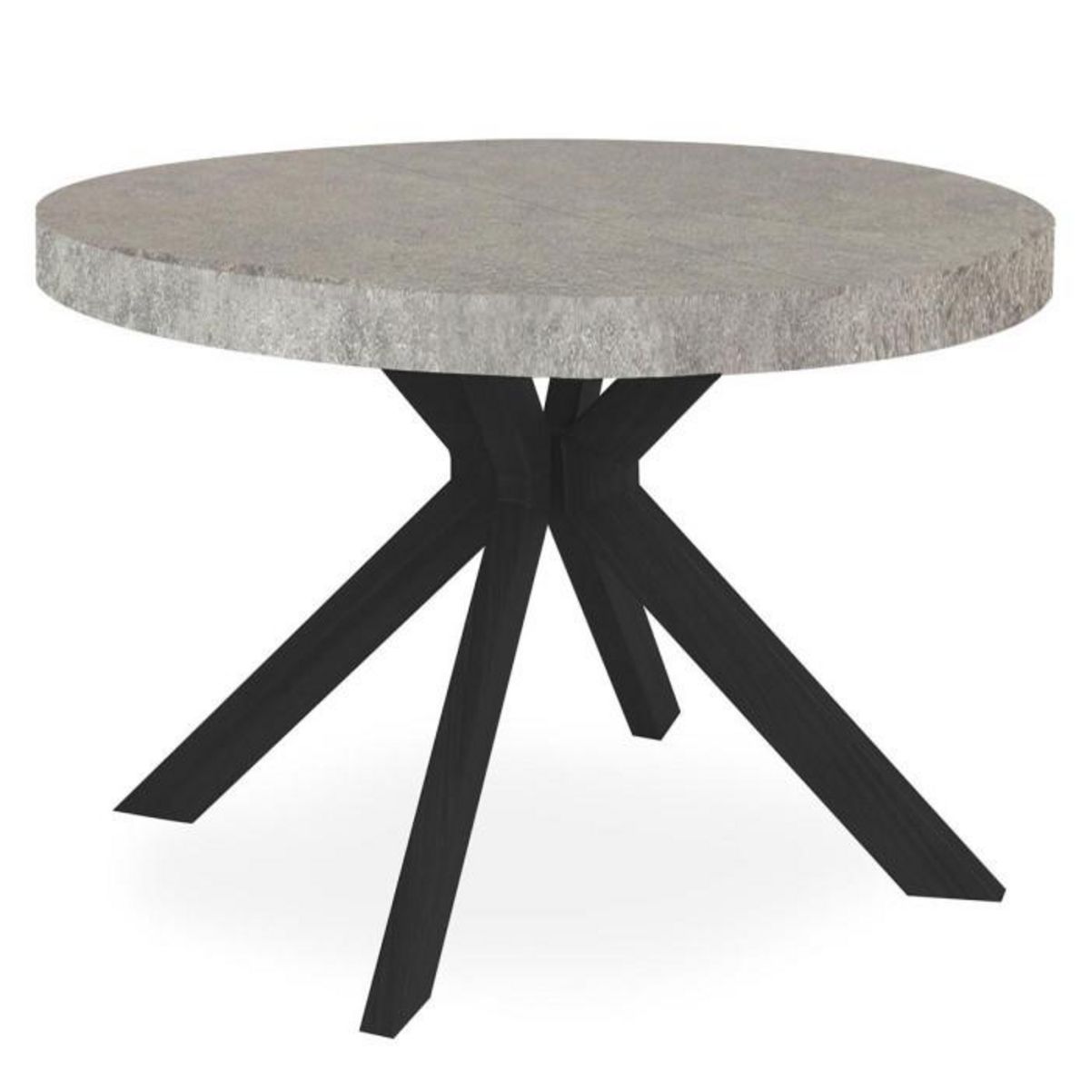 Paris Prix Table Ronde Extensible  Zefane  160-260cm Noir & Gris