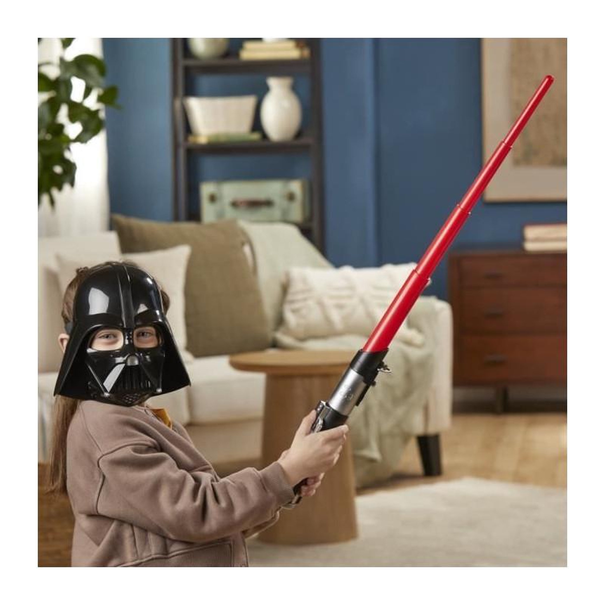 Voir la diapositive 5 : HASBRO Pack Côté obscur Dark Vador, sabre laser rouge, masque Dark Vador et figurine de 15 cm, accessoire, des 4 ans, Star Wars
