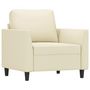 Voir la diapositive 2 : VIDAXL Fauteuil Crème 60 cm Similicuir