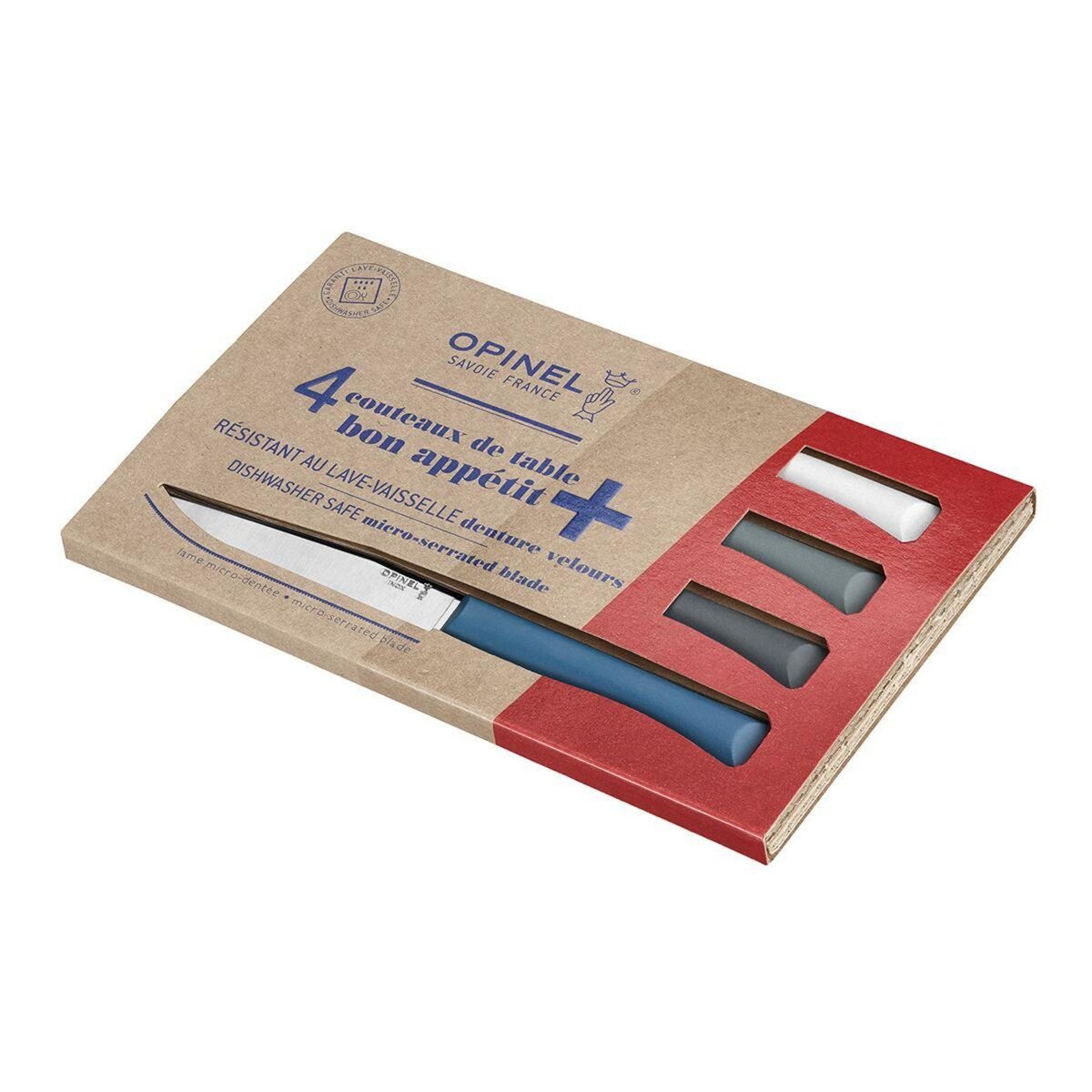 Opinel Couteau de table x4 Tempete bleu canard ant