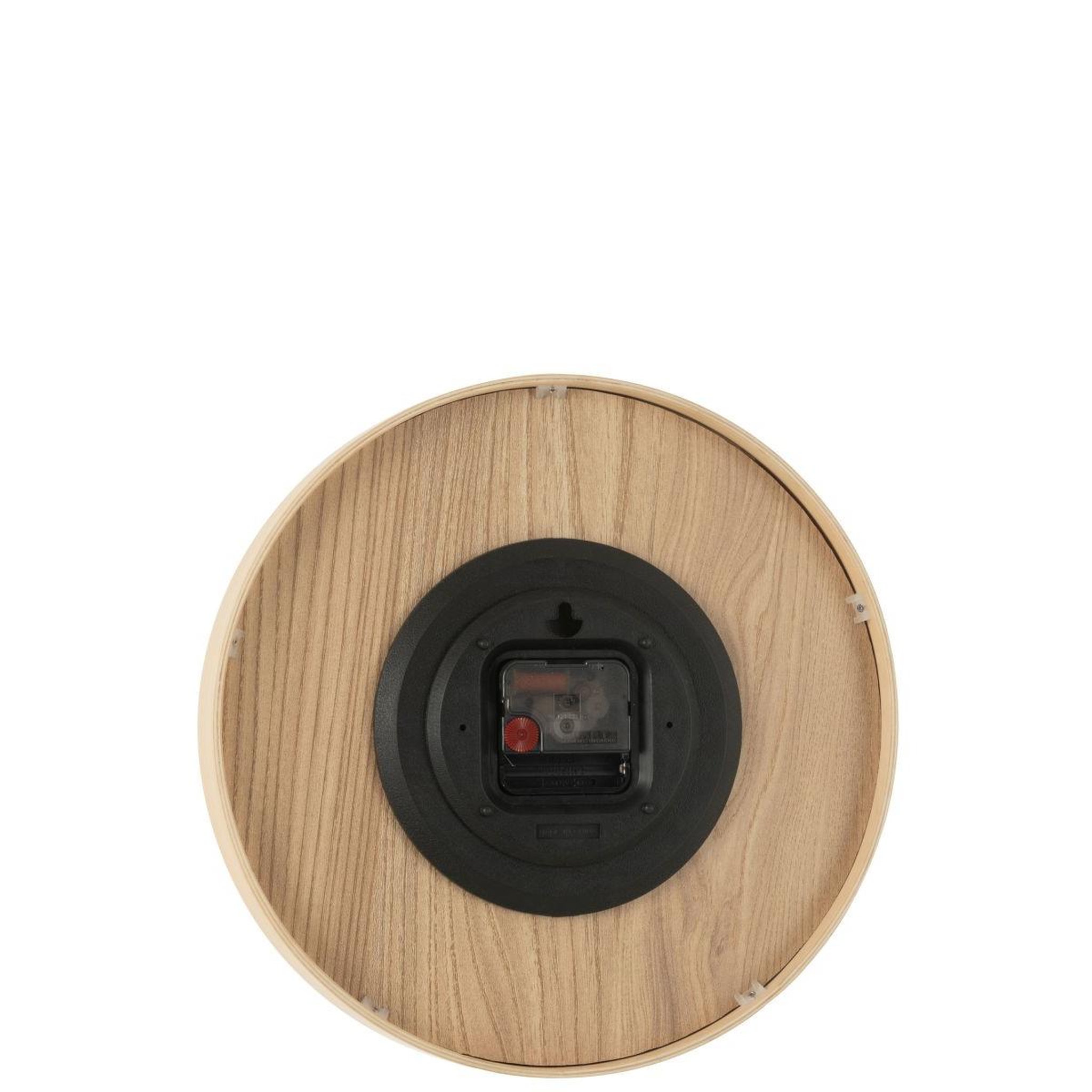 Voir la diapositive 3 : J-LINE Horloge murale en bois  marion  30cm naturel
