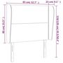 Voir la diapositive 6 : VIDAXL Tete de lit avec oreilles Blanc 83x23x118/128 cm Similicuir