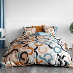 ATELIER DU COTON Housse de couette 240x220 IGOR + 2 taies coton 57 fils